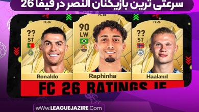 سرعتی ترین بازیکنان النصر در فیفا 26