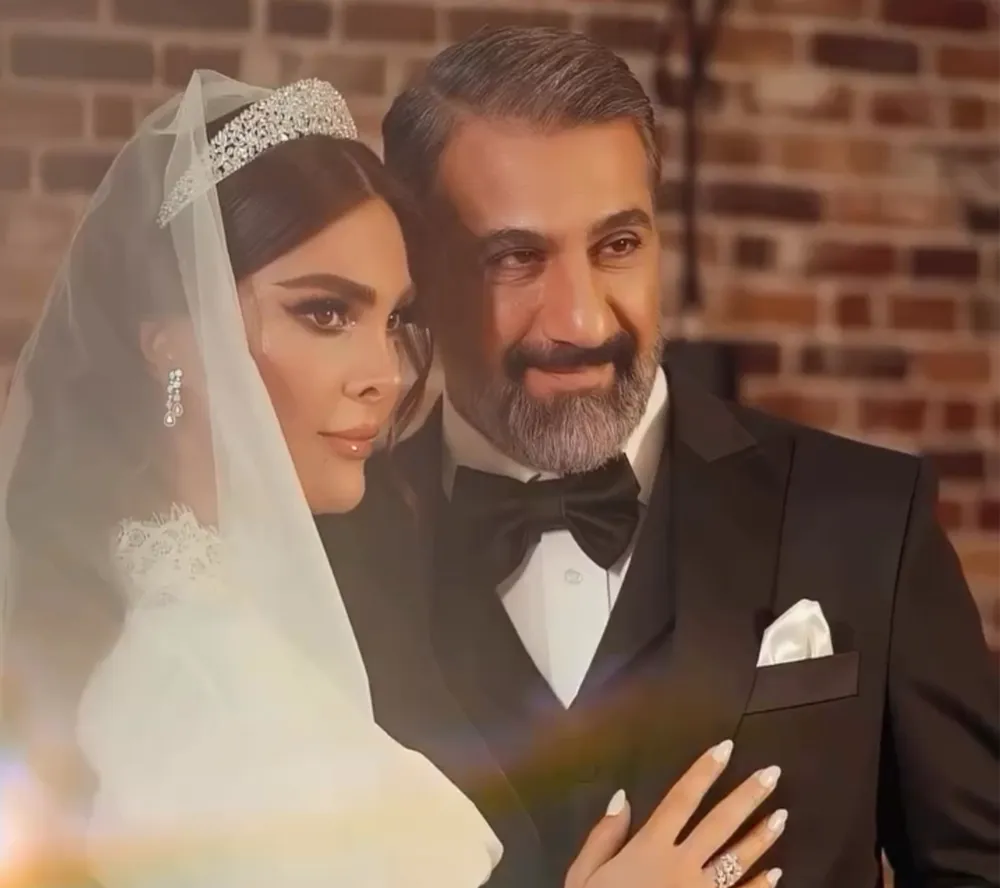 محمد نادری و همسرش الناز در شب ازدواج