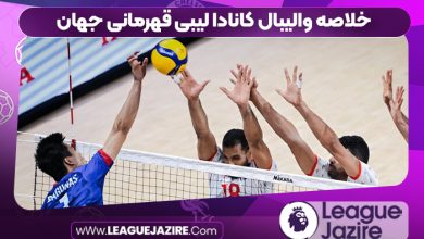 خلاصه والیبال کانادا لیبی قهرمانی جهان