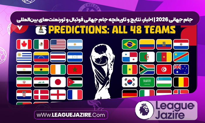 جام جهانی 2026 | اخبار، نتایج و تاریخچه جام جهانی فوتبال و تورنمنت‌های بین‌المللی