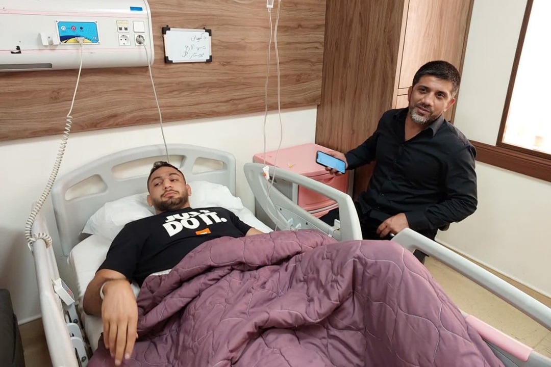 عکس امیر علی اذر پیرا کشتی گیر