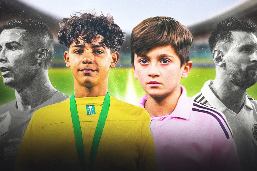 پسران مسی و رونالدو هم‌تیمی شدند